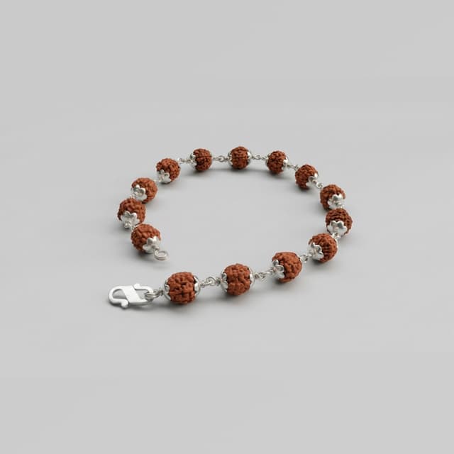 Sacred Silver Rudraksha Bracelet