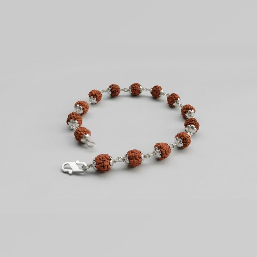 Sacred Silver Rudraksha Bracelet